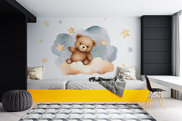 Teddy maci egy felhőn Fotótapéta Teddy maci egy felhőn