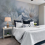 Fotótapéta Fehér virágok festése