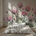 Fotótapéta Rózsaszín virágok csoportja