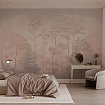 Fotótapéta Havas fák csoportja