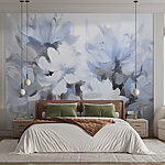 Fotótapéta Virágok festése fehér háttéren