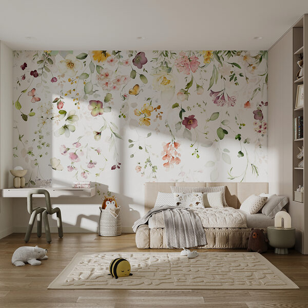 Akvarell virágok finom eleganciával Fotótapéta Akvarell virágok finom eleganciával