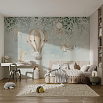 Fotótapéta Festmény egy nyúlról egy hintán