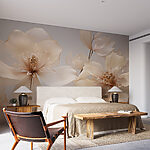 Fotótapéta Finom virágok lágy színekben