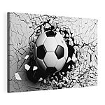 Vászonképek Egy futball-labda áttöri a falat