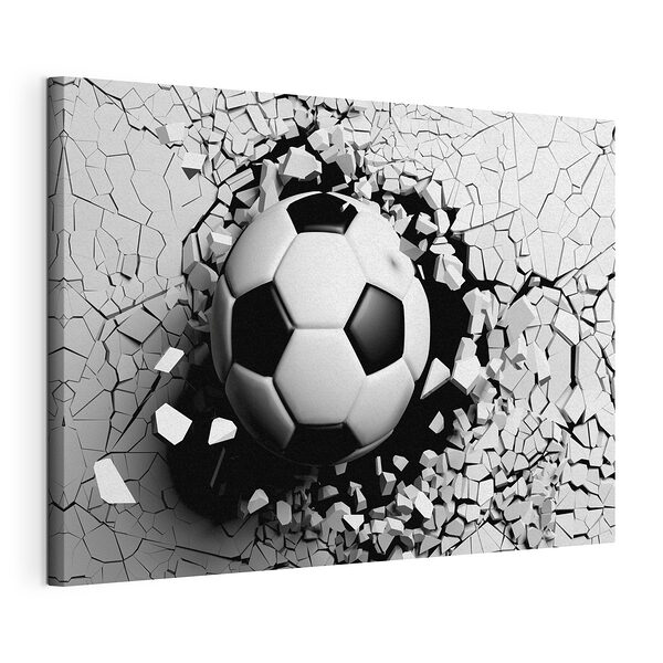 Vászonképek Egy futball-labda áttöri a falat