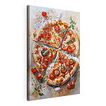 Vászonképek Akvarellfestmény egy pizzáról