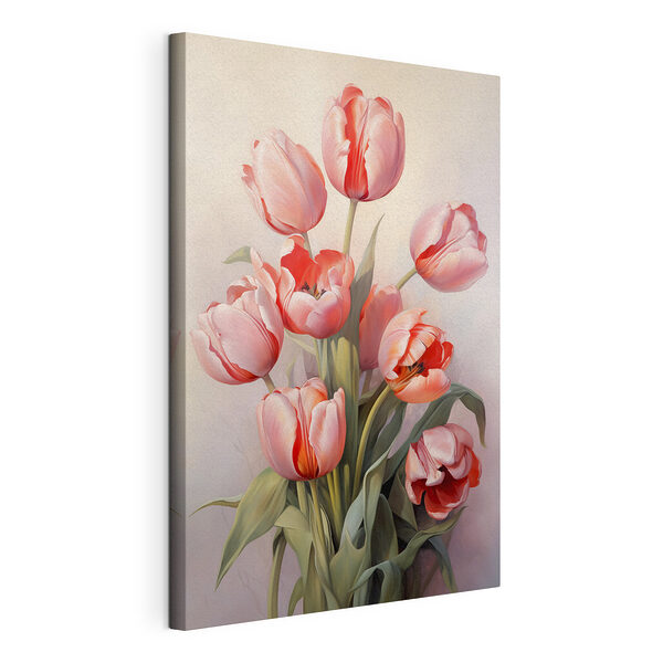 Vászonképek Rózsaszín tulipánokról készült festmény