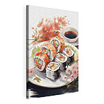 Vászonképek Sushi-tál és szósz