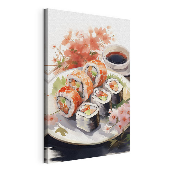 Sushi-tál és szósz Vászonképek Sushi-tál és szósz