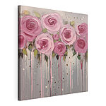 Vászonképek Rózsaszín virágokról készült festmény