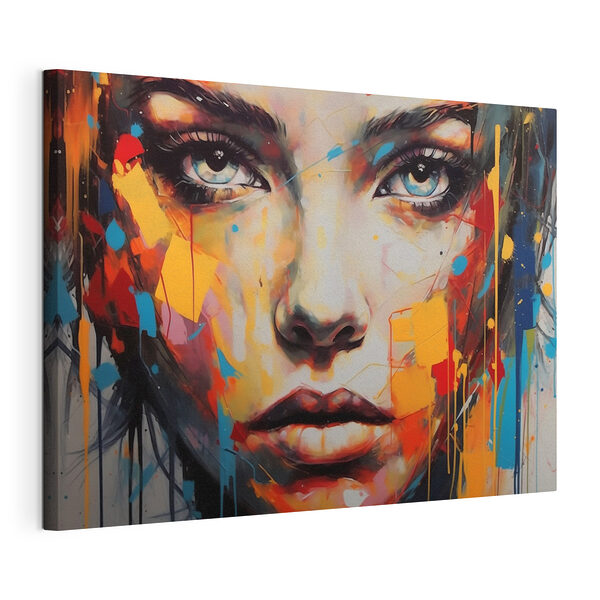 Vászonképek Egy nő arcának festménye