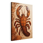 Vászonképek Canvas print Lobster made out of wood