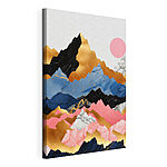 Vászonképek „Abstract Peaks Under a Soft Moon”