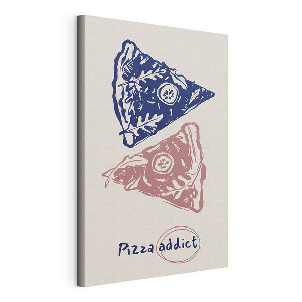 Egy pizzaszelet rajza Vászonképek Egy pizzaszelet rajza