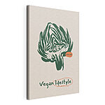 Vászonképek Articsóka-illusztráció a vegán életmódhoz