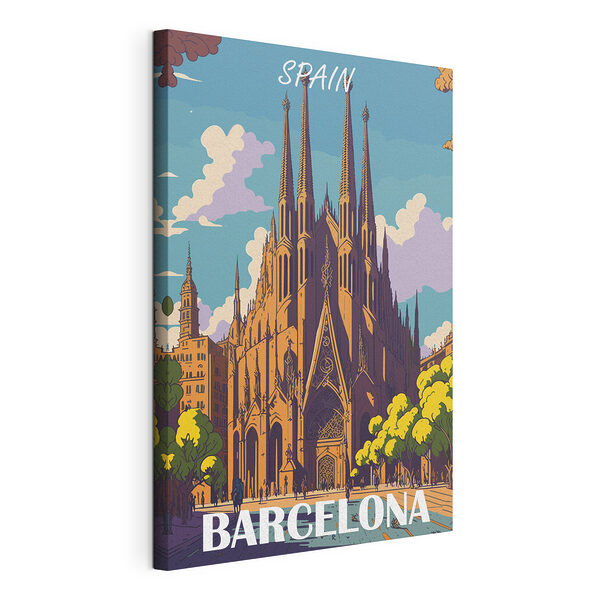 Vászonképek Vászonképek Építészeti csoda Barcelonában, Spanyolországban (Cikkszám: s37520)