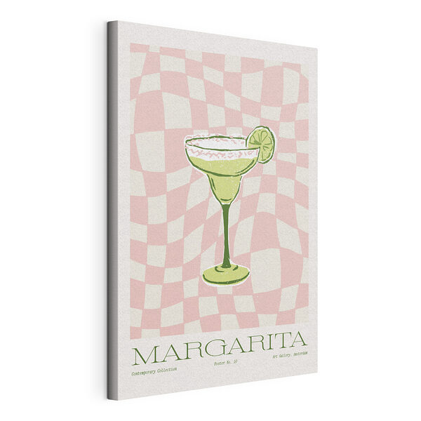 Vászonképek Retro margarita-motívum lime-szelettel