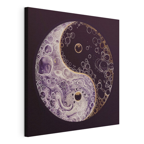 Yin-yang szimbólum buborékokkal Vászonképek Yin-yang szimbólum buborékokkal