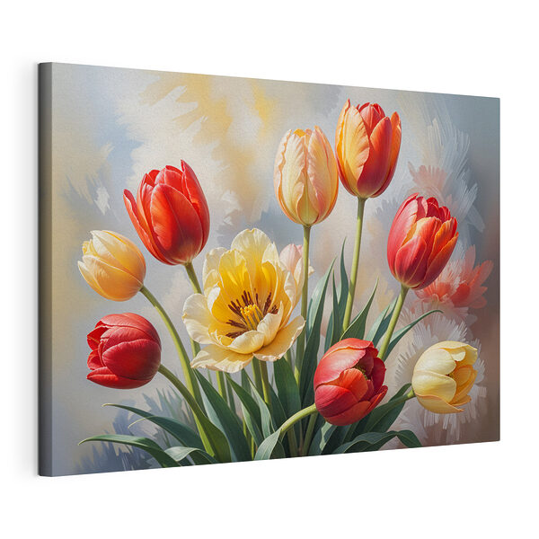 Vászonképek Tulipáncsokor egy vázában