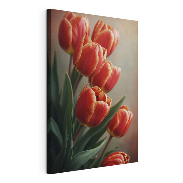 Vászonképek Vörös tulipánok csoportja