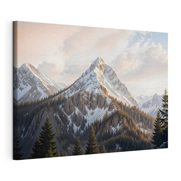 Vászonképek Havas hegy fákkal