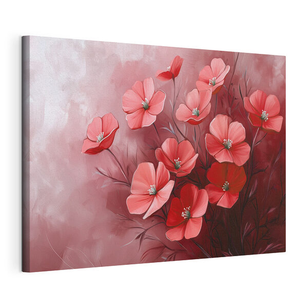 Vászonképek Vörös virágok csoportja