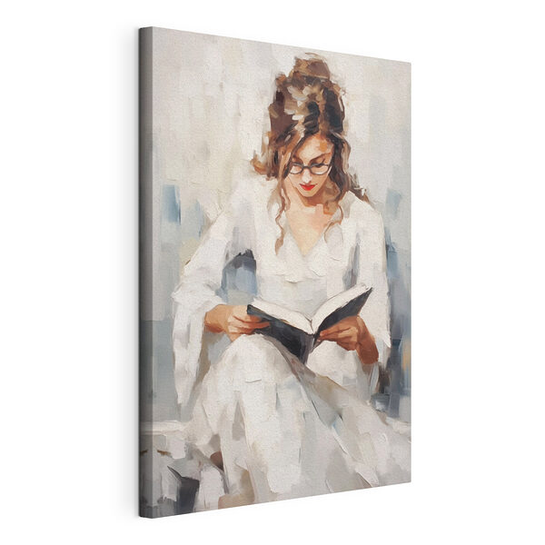 Könyvet olvasó nő Vászonképek Könyvet olvasó nő