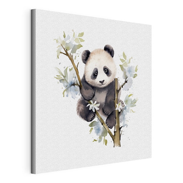 Panda egy faágon Vászonképek Panda egy faágon