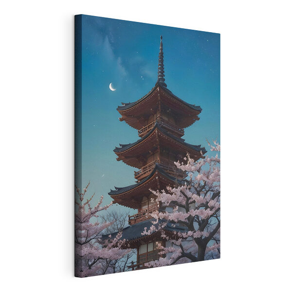 Vászonképek Cseresznyevirágos pagoda