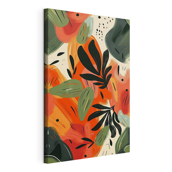 Színes levélfestmény Vászonképek Színes levélfestmény