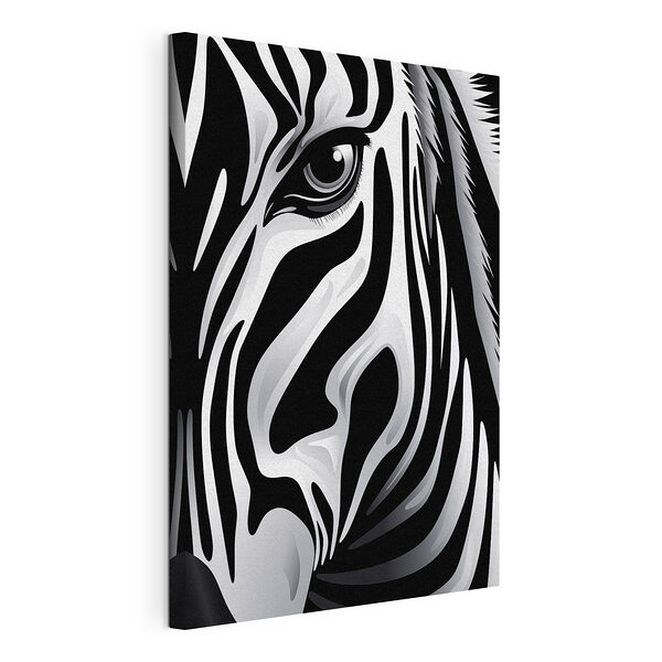 Lenyűgöző fekete-fehér zebra Vászonképek Lenyűgöző fekete-fehér zebra