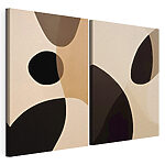 Moduláris vászonnyomat Absztrakt formák meleg színekben