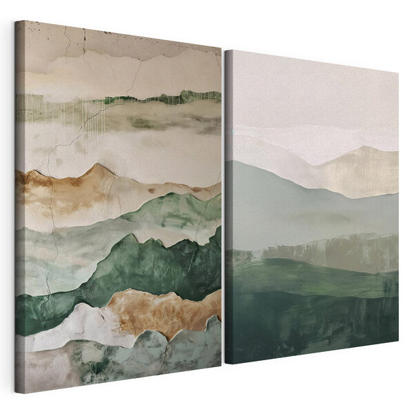 Moduláris vászonnyomat Réteges árnyalatok nyugodt kompozíciókban